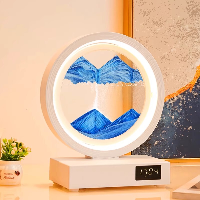 流砂画電気スタンド創意小夜灯無線充電ブルートゥース置物リビングルームのワインキャビネット装飾卒業シーズンプレゼント女子|undefined