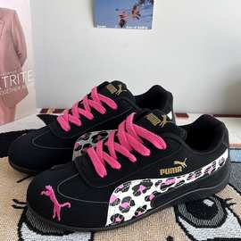 黑色德训鞋夏季新款板鞋美式高街 百搭透气鞋子男鞋情侣休闲鞋女