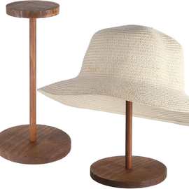 头模帽架实木台式帽托服装店帽子架帽撑衣柜陈列展示假发支架装饰