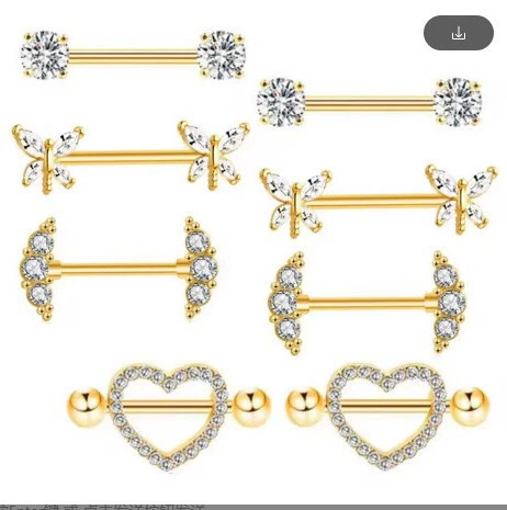 Комплект з zirconium, пирсинг, ebay, (跨-border торговля), простой и элегантный дизайн