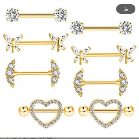 Комплект з zirconium, пирсинг, ebay, (跨-border торговля), простой и элегантный дизайн