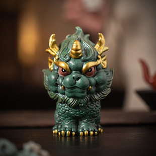 Guochao Qingsha Wenchuang Ruibeast Kirin Creative Desktop Ornaments Home Living Room Office Decoration Opening Gift