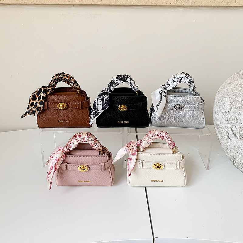 Korean-Style Ins-Style Girls' Solid Color Handbag, Compact Mini Shoulder Bag for Boys and Girls, New Cross-Border Children's Bag