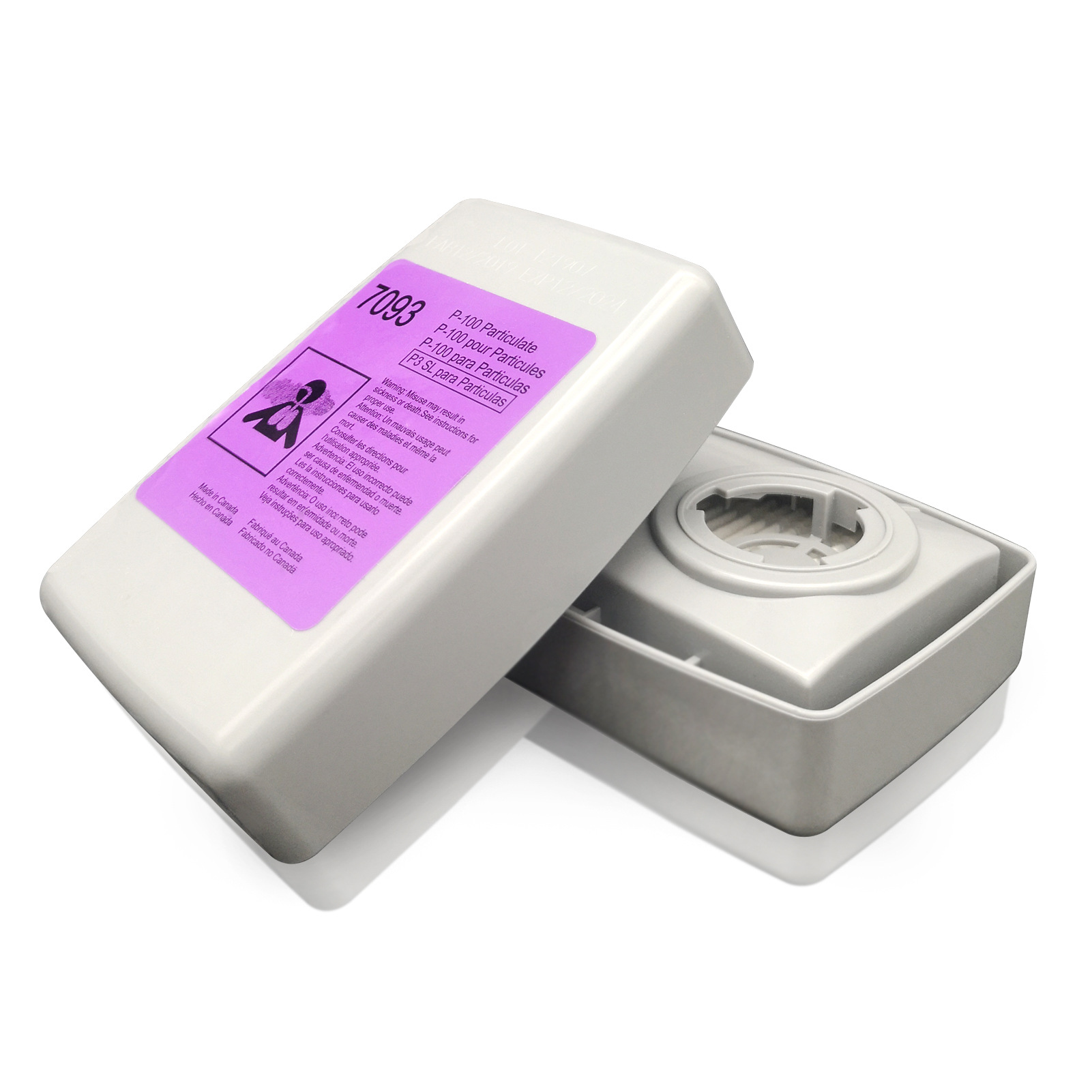 7093CN滤毒盒P-100防颗粒物烟玻璃纤维雾霾面罩全面罩滤芯