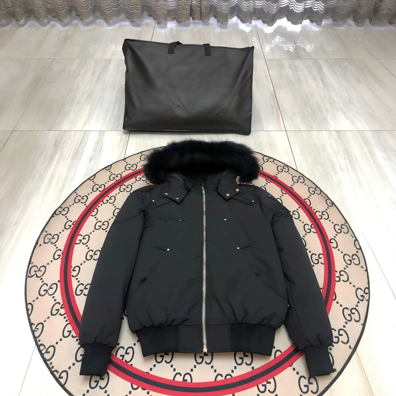 Cross-border Moose Scissors Down Jacket 02, Men's Outdoor Warm Jacket, Fox Fur Winter Ski Outfit