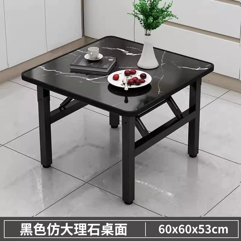 Складной стол для небольших помещений, квадратный стол, низкий стол, домашний обеденный стол, небольшой квадратный стол для арендной комнаты, простой уличный столик.