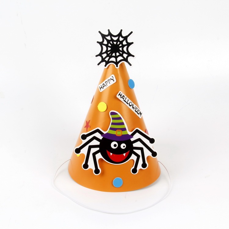 ハロウィーンdiy紙帽子鬼節コスプレ装飾用品子供幼稚園創意手作りプレゼント|undefined