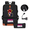 Backpack charging for traveling, pencil case, case bag, set, suitable for import, suitable for teen