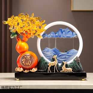 Persimmon Ruyi Gourd quicksand painting ornaments living room fortune TV cabinet wine cabinet opening housewarming new house gifts