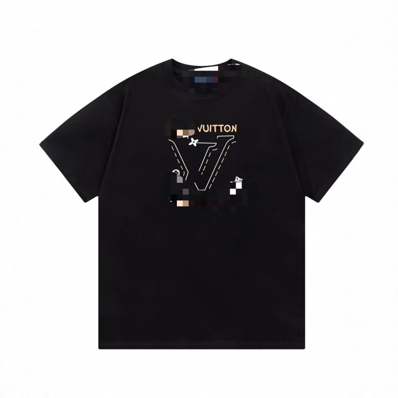 高バージョン Lujia 半袖 Tシャツ 2025 新しいトレンディなブランドロゴプリント高級トレンディな男性と女性の同じスタイル Ljia トレンディなブランド Tシャツ|undefined