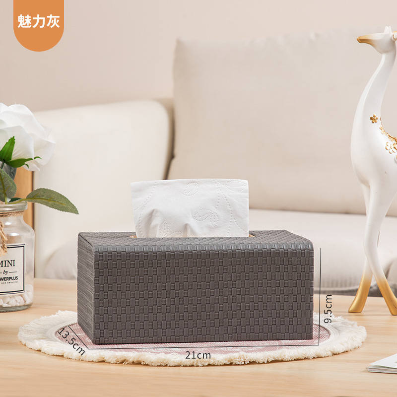 Caja de pañuelos hogar sala de estar luz restaurante de cuero de lujo multifuncional coche mesa de café caja de almacenamiento sala de estar caja de pañuelos imprimible