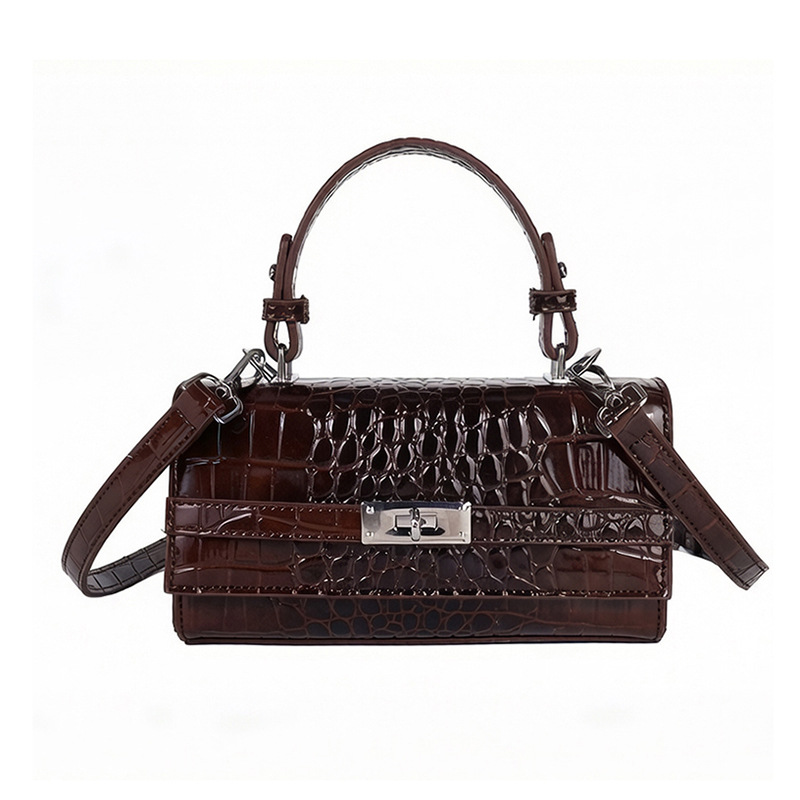 Texturas de alta calidad de moda de cocodrilo Kelly bolso de mano pequeño bolso cuadrado para mujeres nuevas ventas calientes de moda de lujo ligero mochila