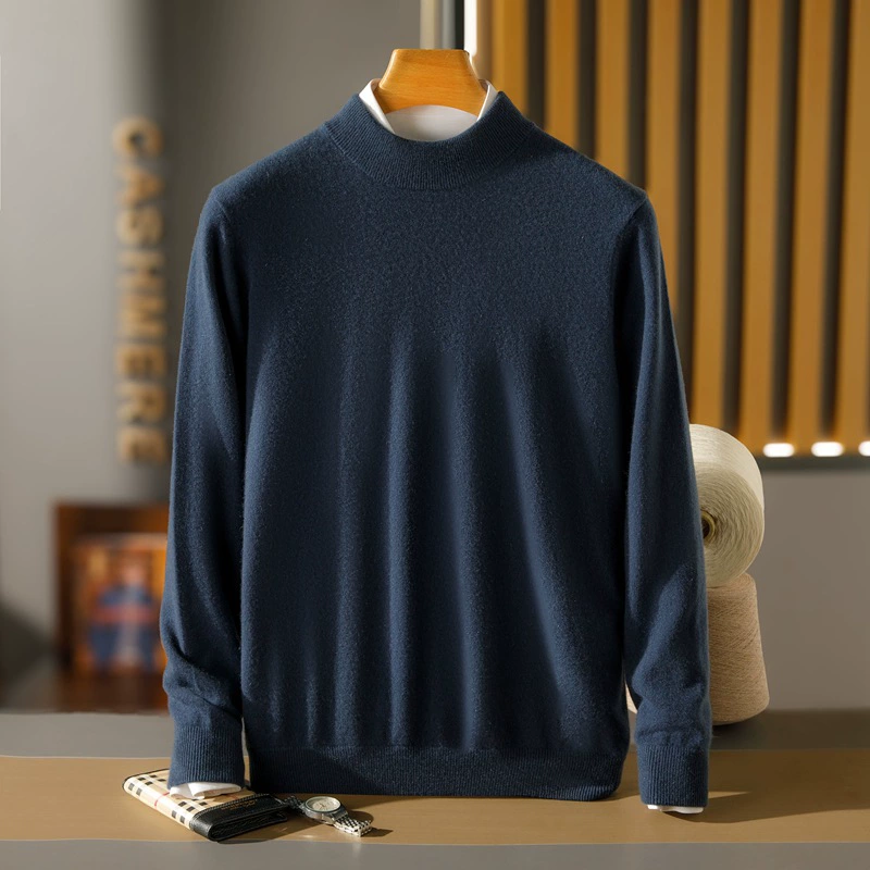 Cashmere body-friendly comfortable keep warm sweater, increased thickness, high collar, plus size