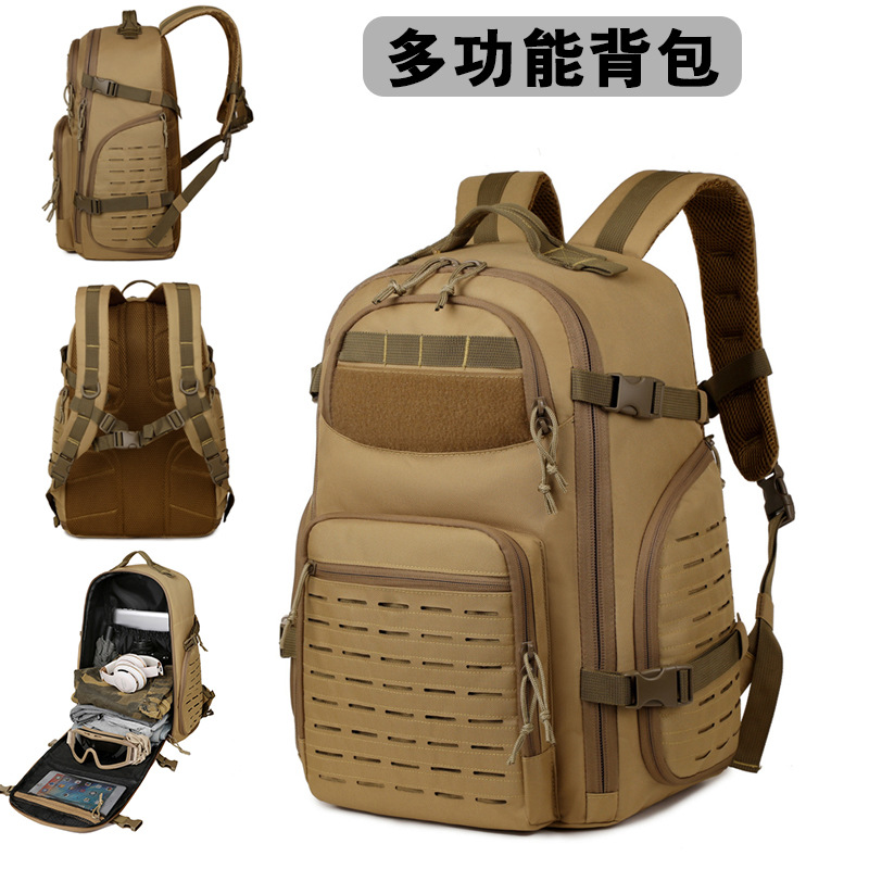 Large-capacity multi-layer hiking backpack for outdoor travel, trekking, camping, training, team building, and cross-border use