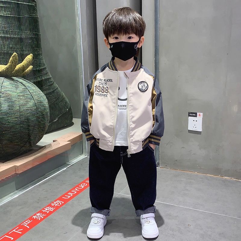 男童冲锋衣春秋款2025新款秋季儿童秋装外套工装薄款男孩连帽风衣|undefined