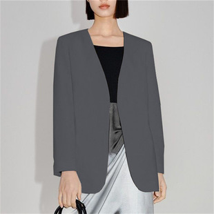 Casual Suit Jacket Women's 2025 New Spring and Autumn Small Black Design Sense Niche Popular Small Suit This Year
