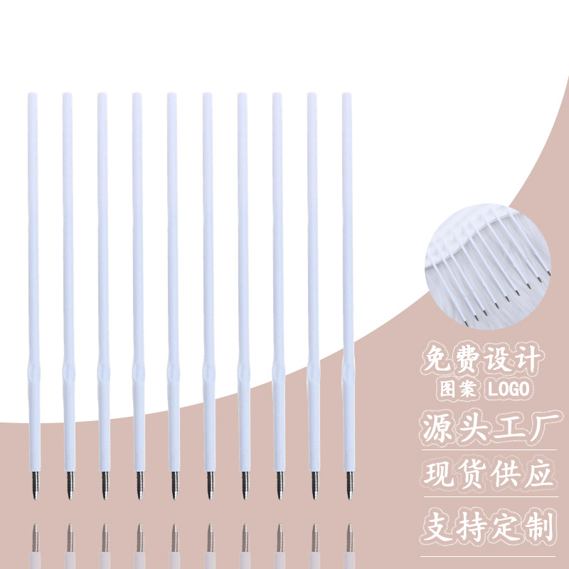 Plastic Ballpoint Pen Refills, Smooth Writing Replacement Refills, Large Capacity Retractable Ballpoint Pen Refills, Black and Blue Refills Wholesale