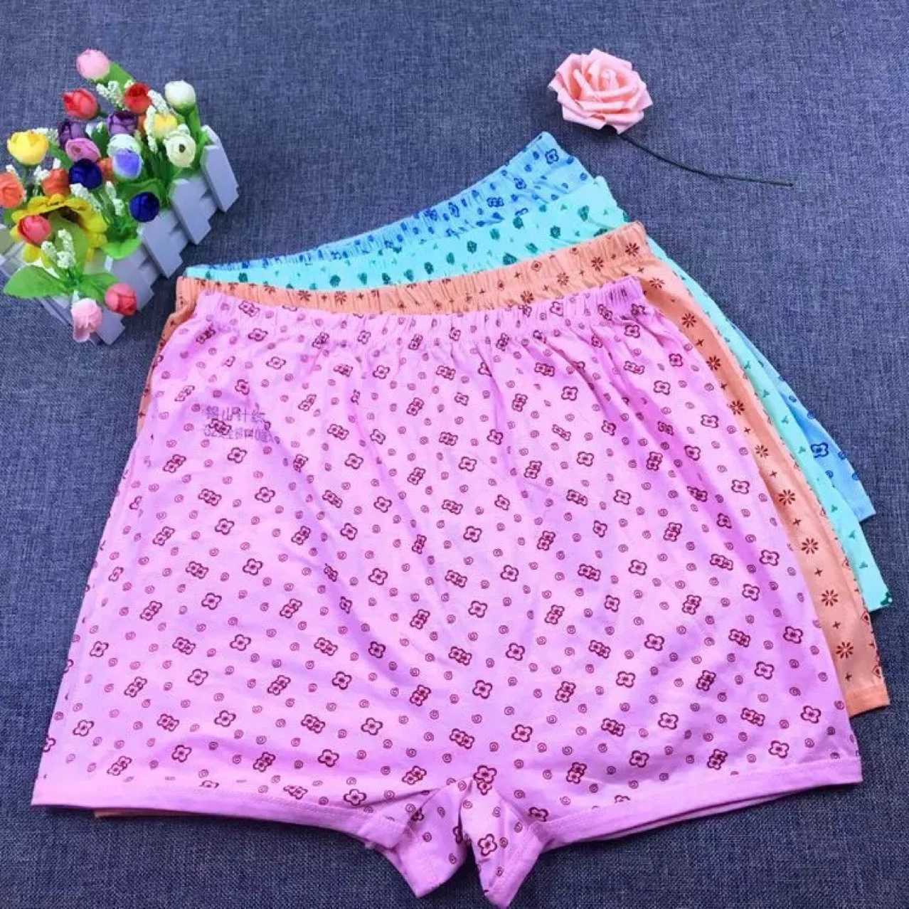 Хлопковое нижнее белье для старых леди Хлопковое нижнее белье-боксеры для женщин среднего и пожилого возраста Шорты-боксеры для матерей из хлопка на весну и лето