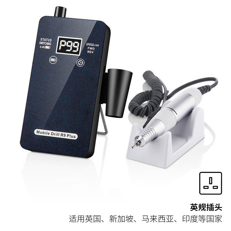 Amoladora de uñas transfronteriza Amoladora de uñas de almacenamiento eléctrico Amoladora de uñas de bajo ruido 30000rpm Despojadora de uñas profesional