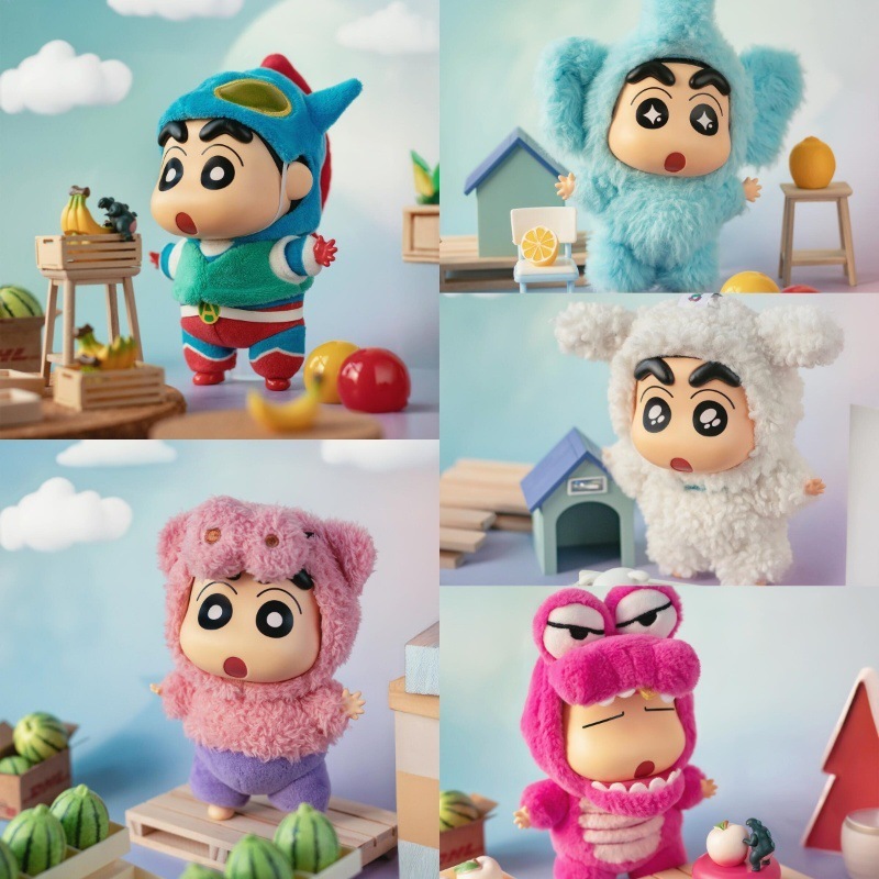 TOPTOY クレヨンしんちゃんブラインドボックスドレスアップパーティービニールぬいぐるみかわいいハンドフィギュア女性ギフトおもちゃの装飾品|undefined