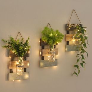 Creative wall hanging wall decorations pendant hydroponic plant vase living room room bedroom background wall layout
