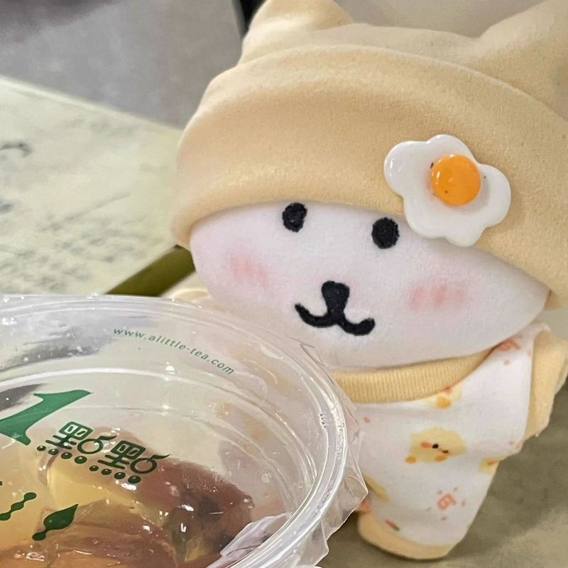 睡意萌萌系列爬爬服自嘲熊挂件头套玩偶换装娃衣可爱呆萌衣服配饰|undefined