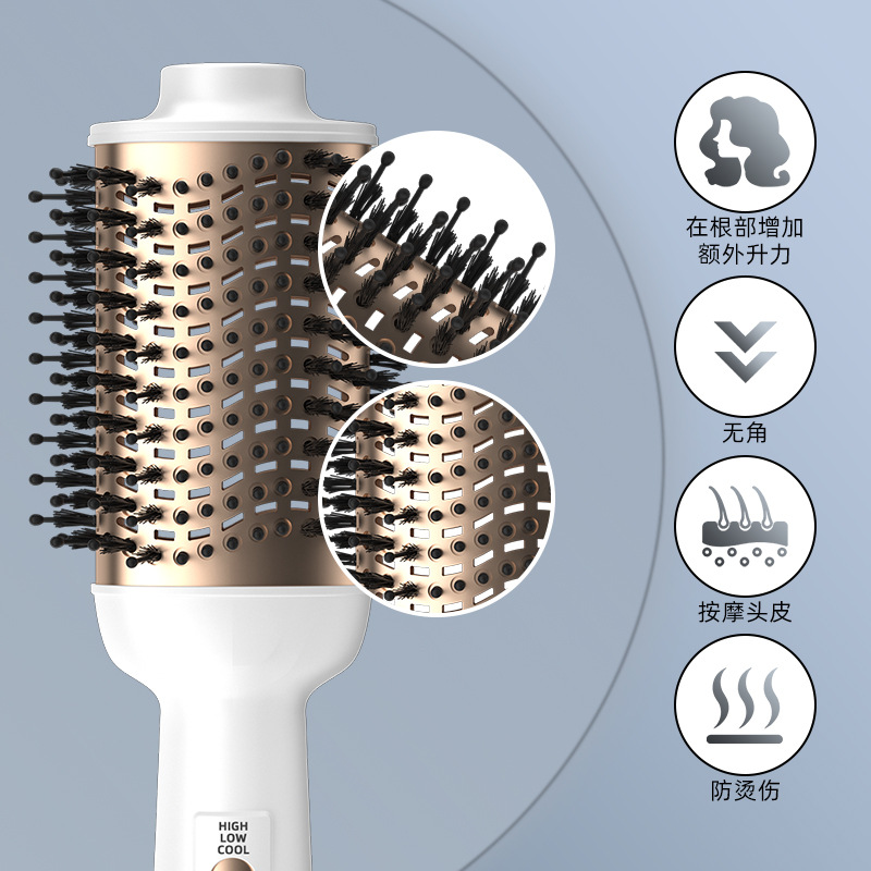 Comercio exterior transfronterizo tres en uno varilla de alisado multifuncional peine para soplar dormitorio rizador para el hogar cabello esponjoso peine para aire caliente image 4