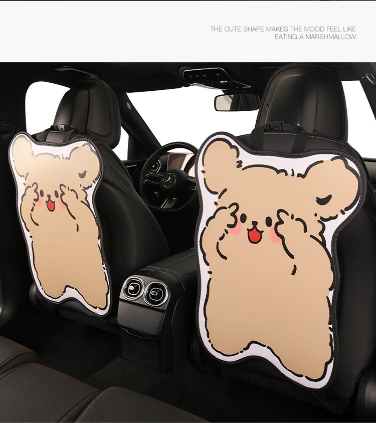 Cartoon cute variety of car seat back anti-kick pad dirt-resistant and easy to clean universal rear seat back anti-dirt protection