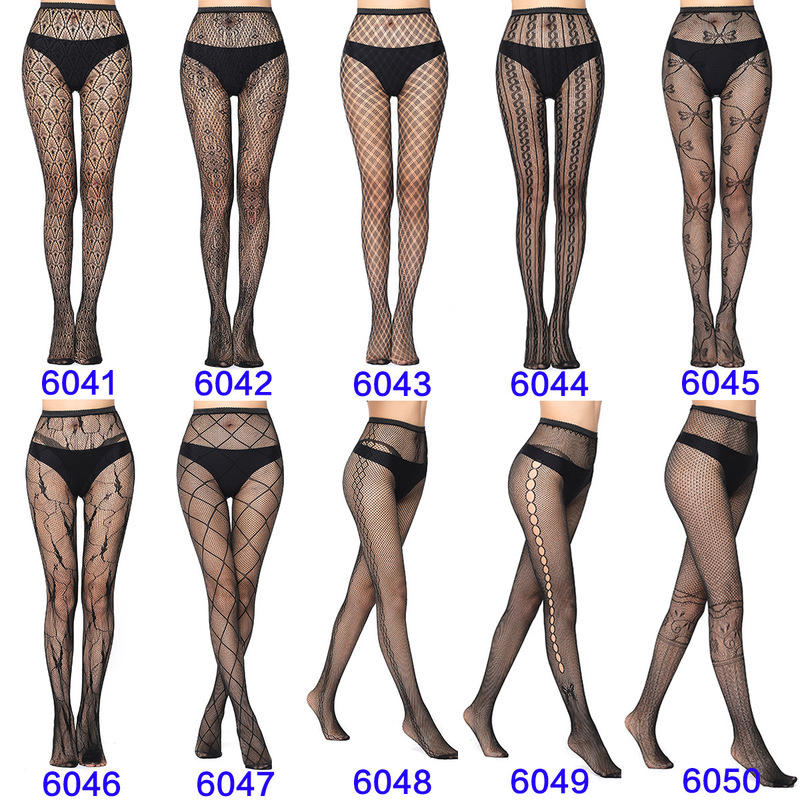 European and American Cross-border Export Rompers, Bottoming Socks, Retro Fishnet Stockings, Women's Flower Socks, Cut Out Bud Fishnet Stockings, Pantyhose