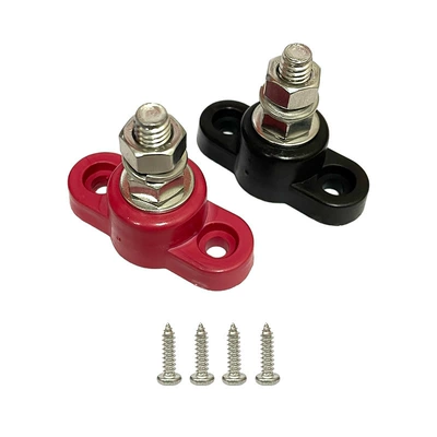 Car Battery Connector Stainless Power supply, ignition system accessories - imperial-516-red-and-black-single-ended-post-set