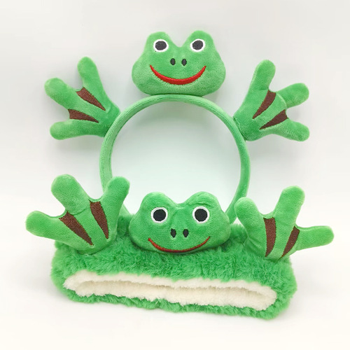 Korean version of cute cartoon funny selling cute frog headband girls face washing party party wash little frog headband