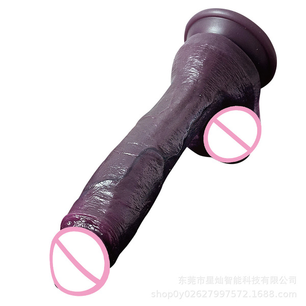 purple big realistic silicone toy for adults