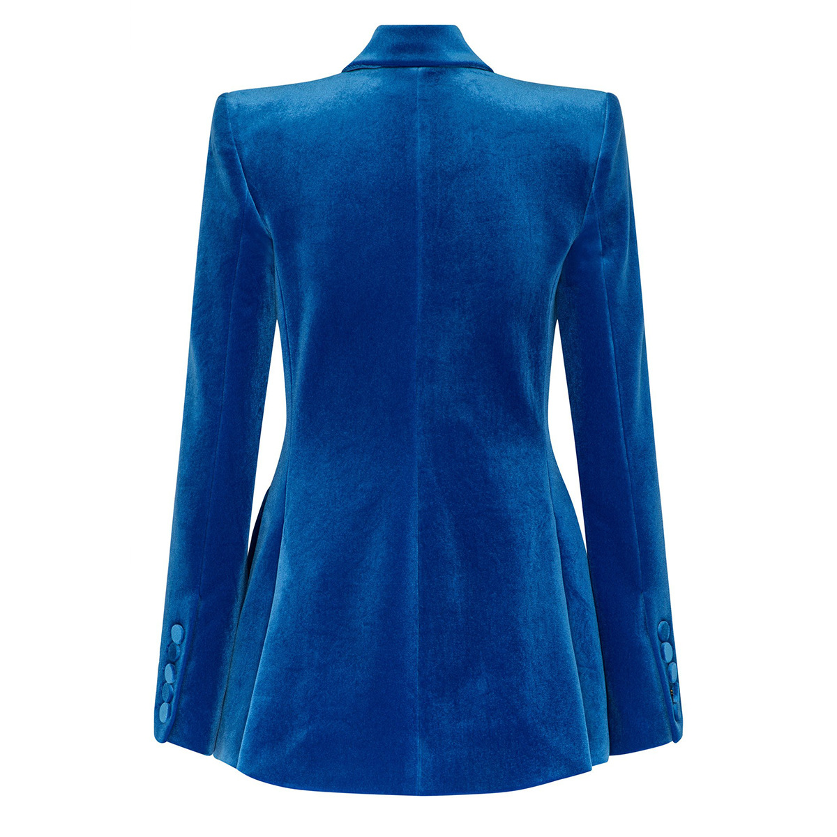 Damen Blazer Aus Samt Schmal Geschnitten Elegante Mode Jacke_voghion.com