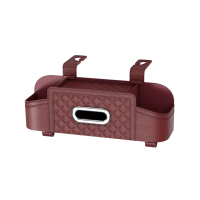 New Car Seat Back Storage Car storage bag/box - wine-red