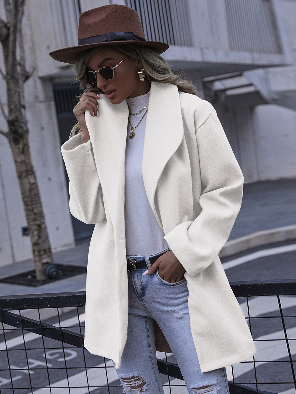 Women's Thick Double-sided Woolen Coat