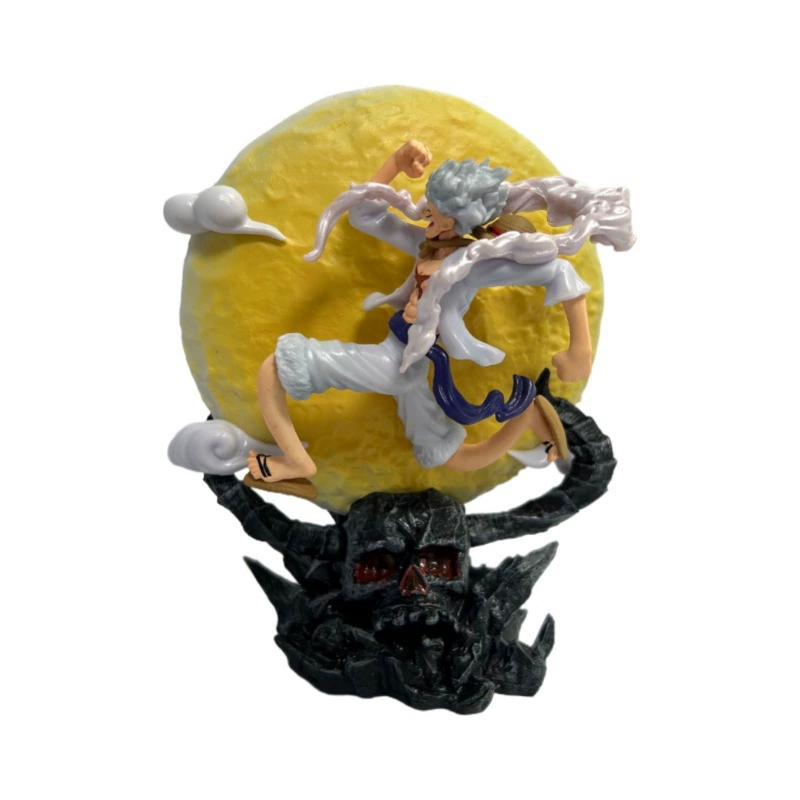 One Piece GK Ghost Island Benyun Nika to Fei Sun God Moon Luffy scene statue model