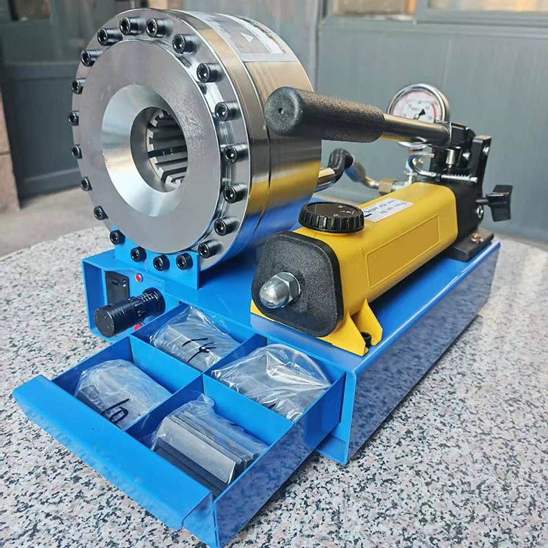 Ручной термоусадочный станок, небольшой пресс с пряжкой для шланга, термоусадочный станок для труб гидравлического масла, портативный круглый пресс для труб из нержавеющей стали