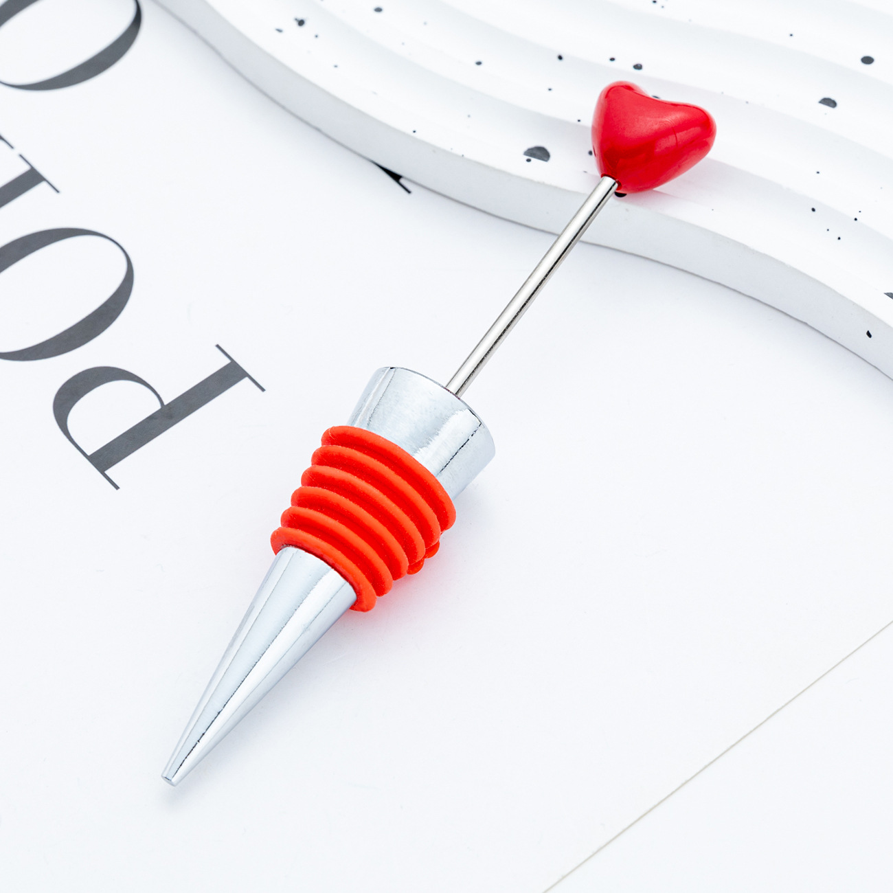 DIY cuentas amor tapones de vino cónico tapones de silicona creativos tapones de vino de boda tapones de champán tapones de vino