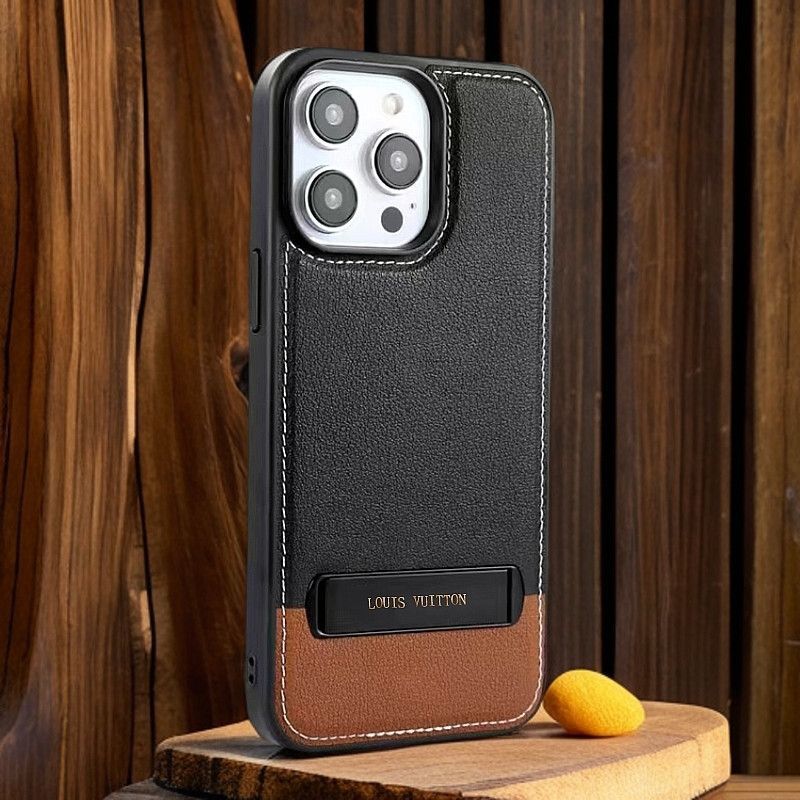 Ốp lưng da bò thật cao cấp cho iPhone 16 Pro Max, 13, 12, 14 phong cách kinh doanh — Đường màu đỏ đen và nhỏ, Đường màu xanh đen và nhỏ, Màu đen có vạch trắng nhỏ màu nâu, Đường trắng nhỏ màu đỏ và đen chi tiết 5