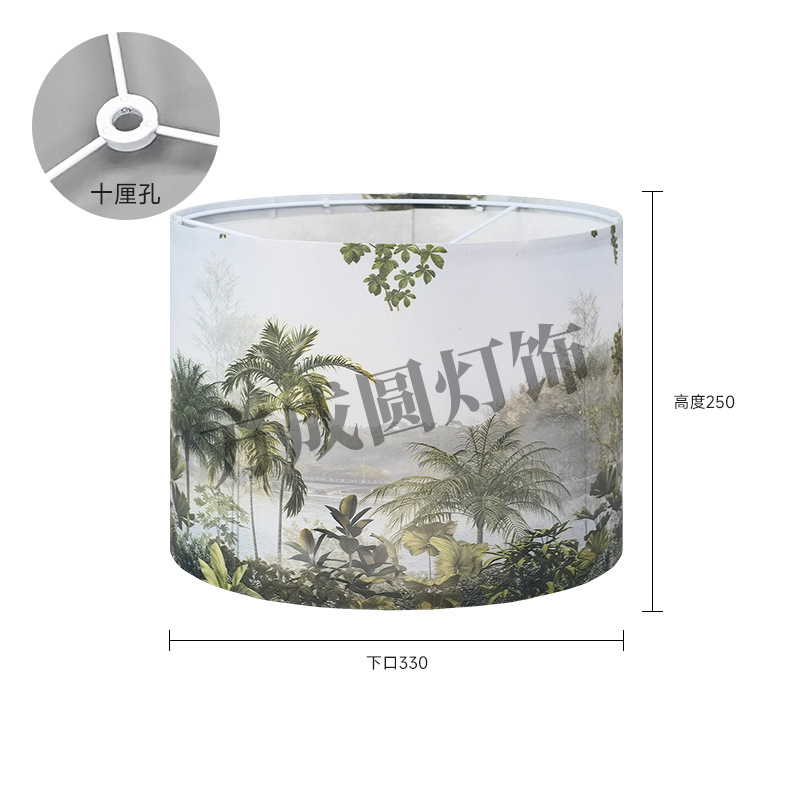 Nueva lámpara de escritorio cubierta de lámpara tropical bosque tropical viento hotel dormitorio cubierta de lámpara de cabecera lámpara de suelo candelabro desmontable cubierta de lámpara KD