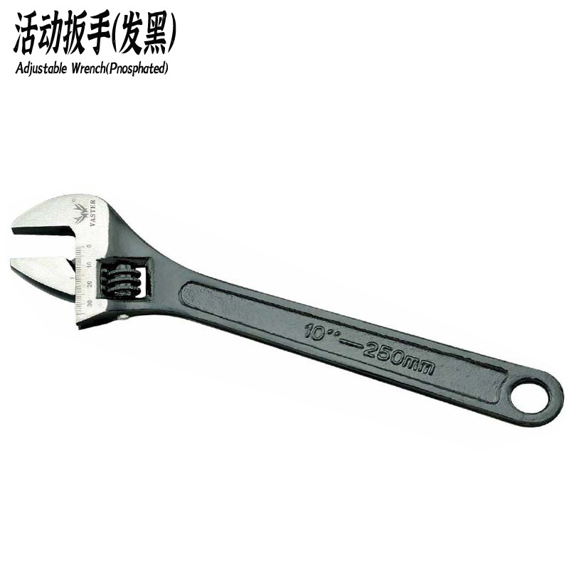 厂家直销黑色加硬活动扳手家用管两用扳手带牙管钳万能活扳手