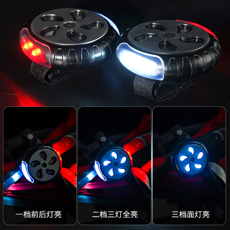 Transfronterizo nuevo cochecito LED inteligente luz de advertencia de iluminación al aire libre luz de conducción nocturna advertencia de la bicicleta Luz de seguridad nocturna