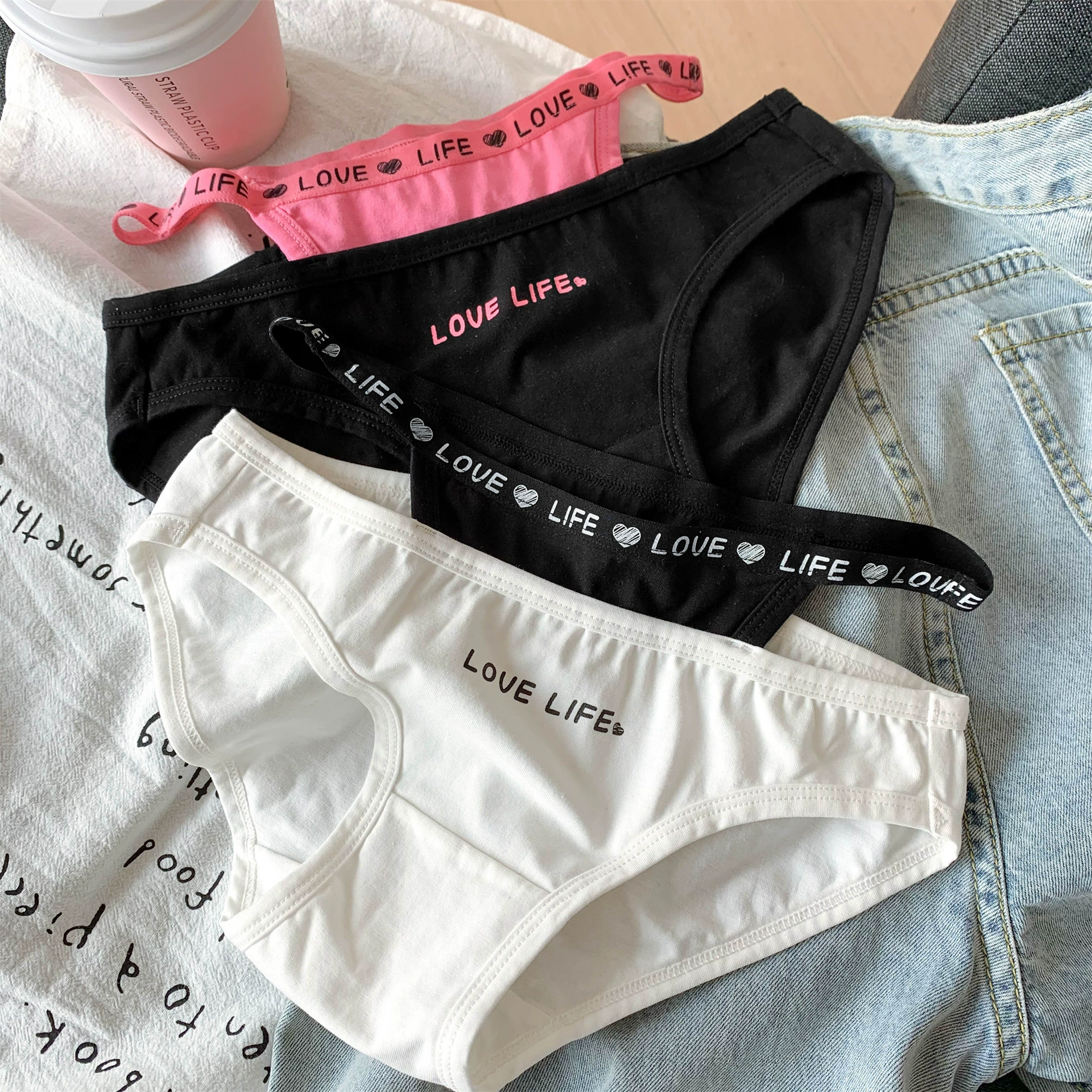 Summer comfortable soft underwear, pants, mid rise