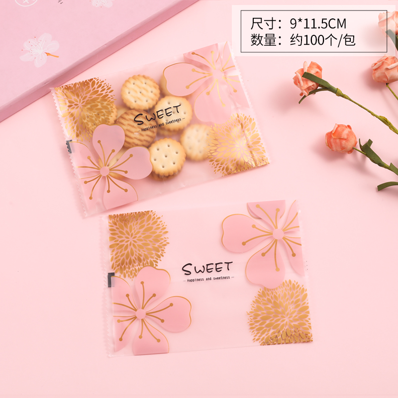 Bolsa de embalaje de cerezo, leche de fecha, bolsa de embalaje de nieve, botón de nougat encantador, galletas de vaca horneadas, bolsa de embalaje de pasteles de luna