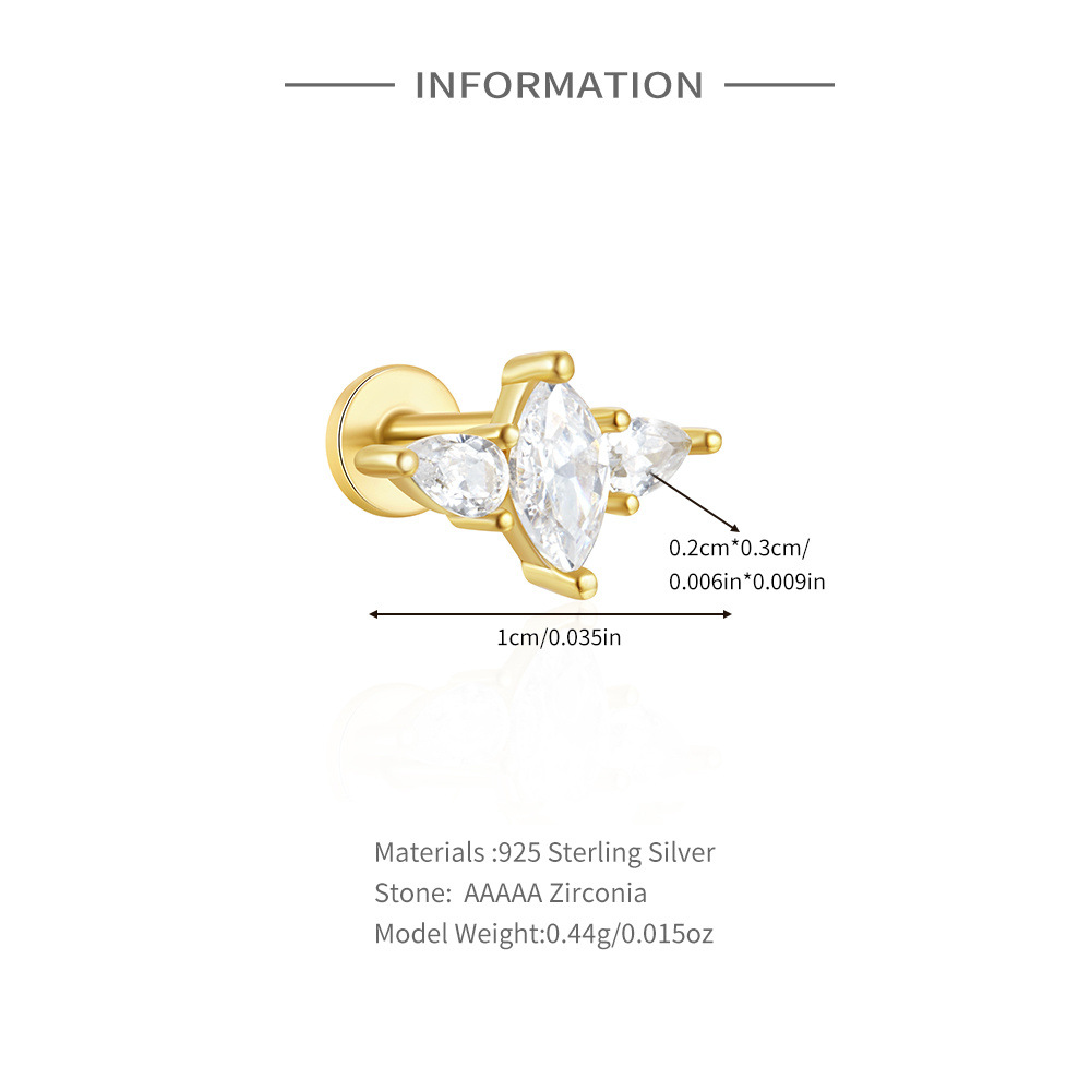 2g Weight October Birthstone Opal, Zircon Inlay Material Ear Studs Classification 1 Piece Quantity Daily Occasion 925 Sterling Silver Material Geometric Pattern Unisex Gender Plating, Inlay Design Simple Style Style 1 Piece Ear Cartilage Rings & Studs Simple Style Geometric 925 Sterling Silver Plating Inlay Opal Zircon 1