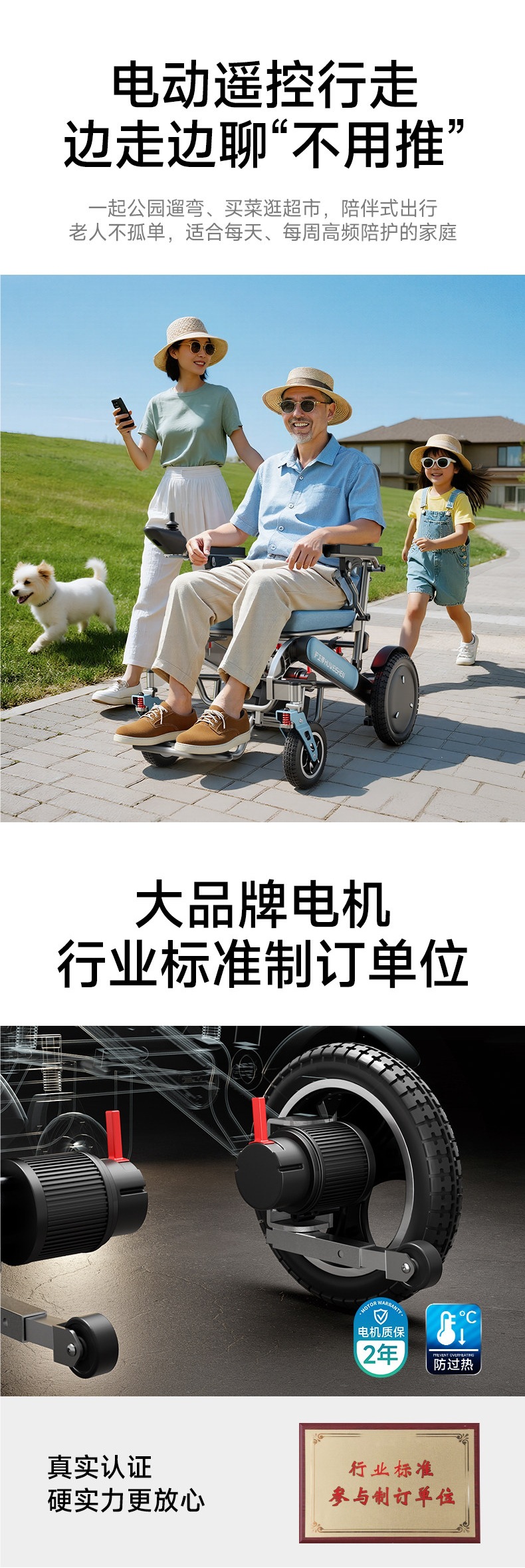 Guardian God 630 New Folding Electric Wheelchair, Lightweight, Intelligent, Fully Automatic Mobility Aid for Disabled Elderly People