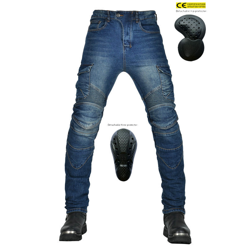 2024 nuevos jeans de motociclismo Kevlar hombre anti-garro con protector anti-caída pantalones de motociclismo