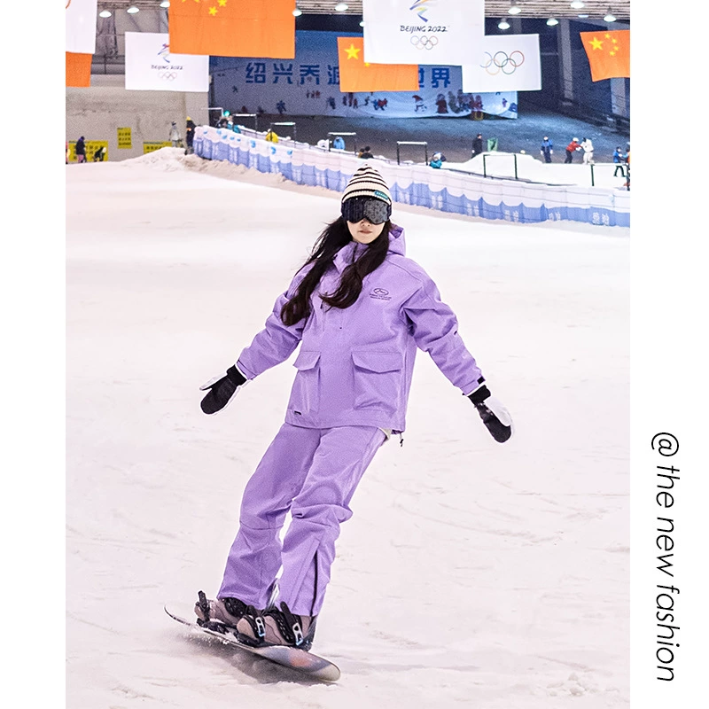 Cold-proof ski ski suit, climbing set for beloved, waterproof down jacket