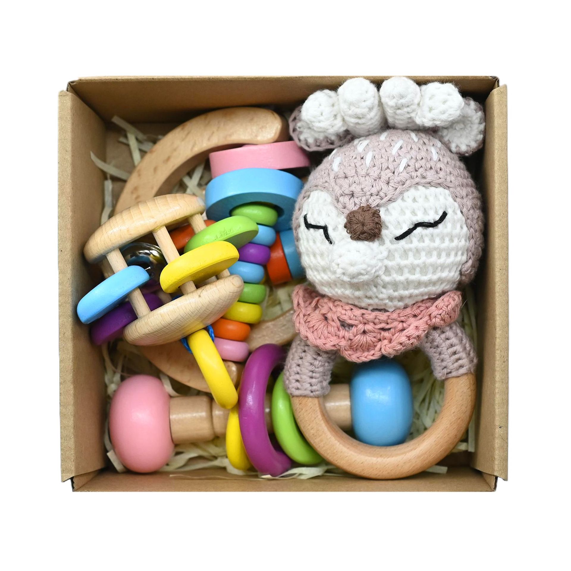 분홍색과 보라색 엘크 선물 상자