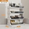 Milky white 4 layers [free 2 large and 4 small storage boxes]